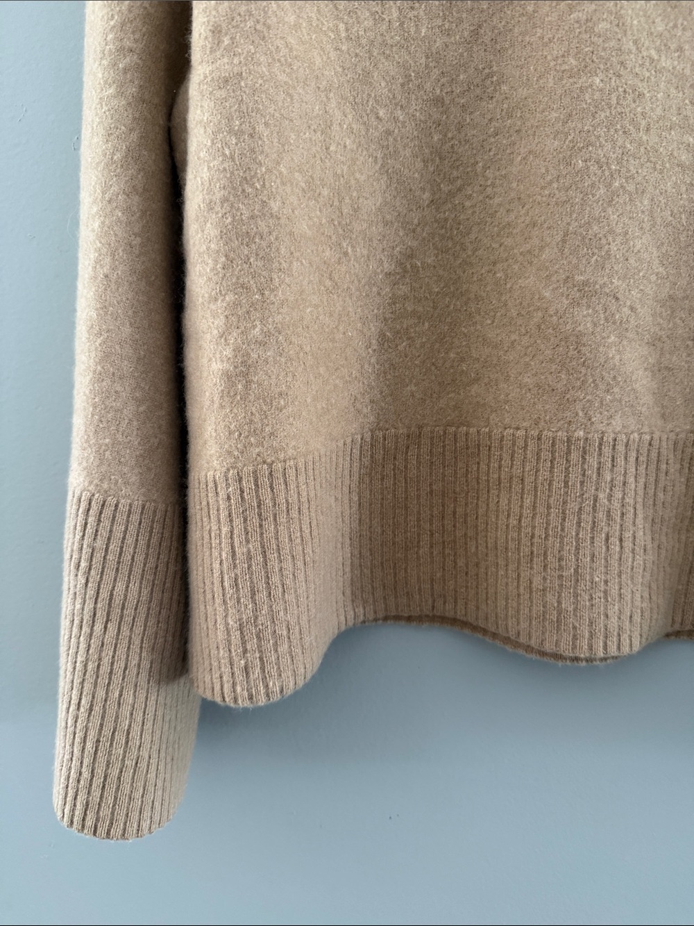 Vintage Banana Republic Cashmere 3/4 Mock Neck Sweater - Tan - Picture 5 of 5